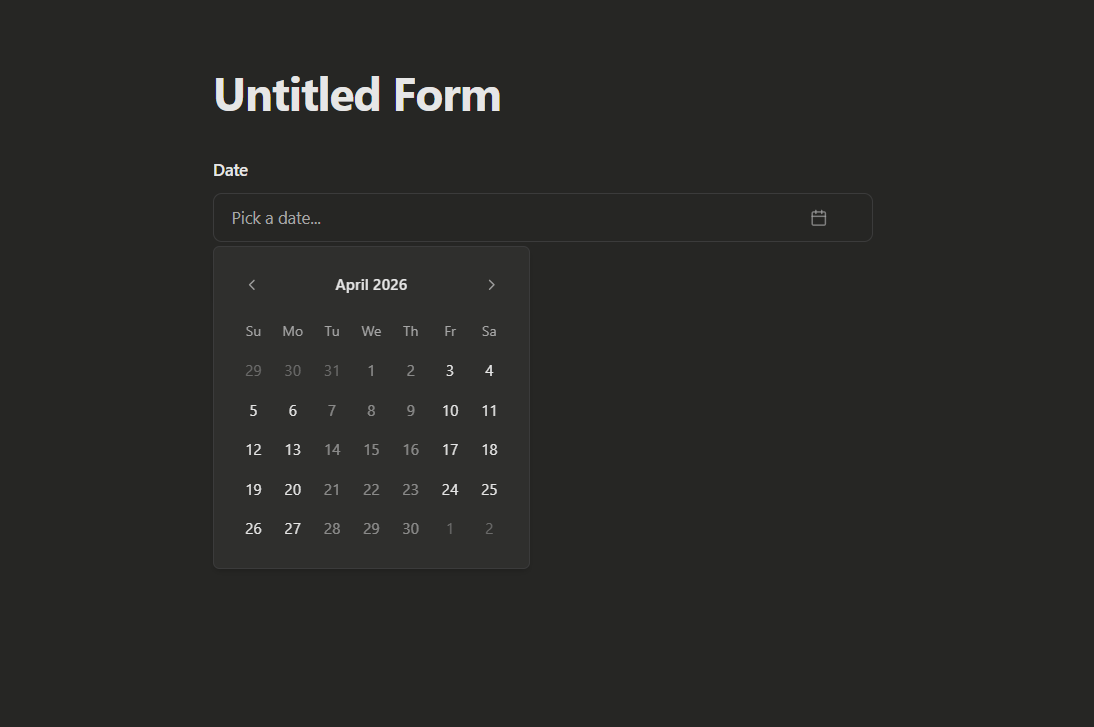 Enable or disable specific dates example